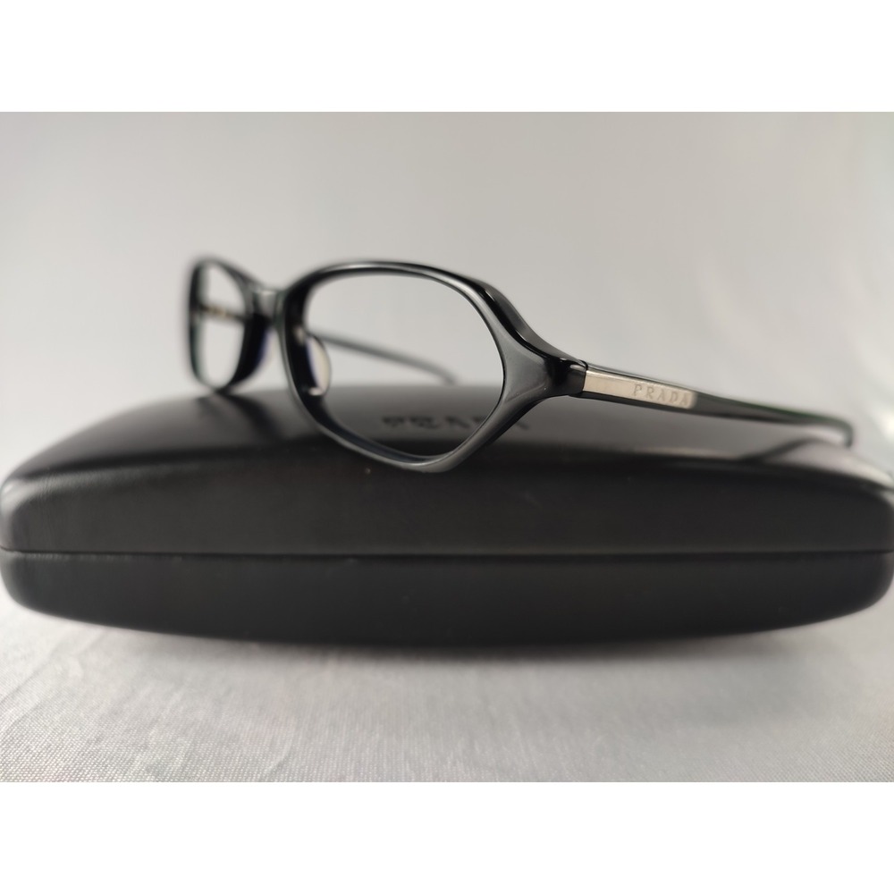 Prada VPR 04E 1AB-101 Black Silver Eyeglass Frames 50-18.5-135 Made in Japan